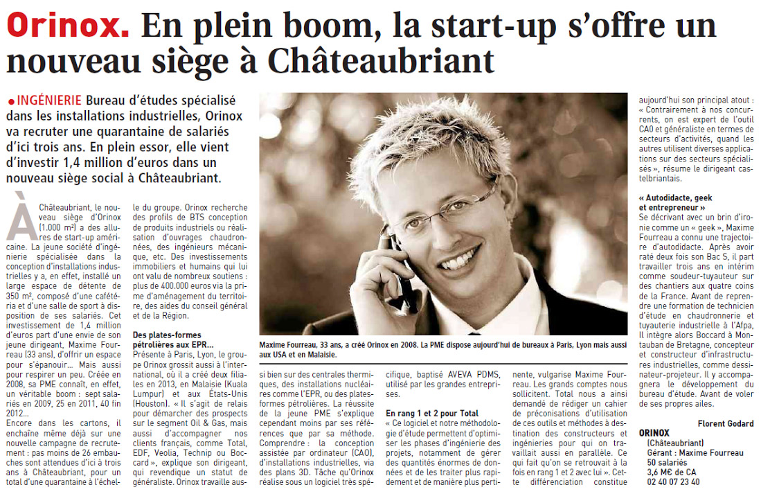 Article Orinox Le Journal Des Entreprises